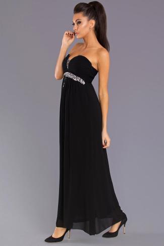 Rausvos spalvos suknelės suknelė - juoda 7607-1