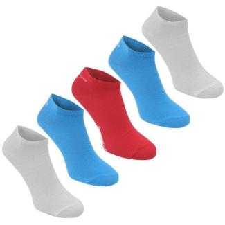 Slazenger 5 poros kojinių (Balta/Mėlyna/Raudona)