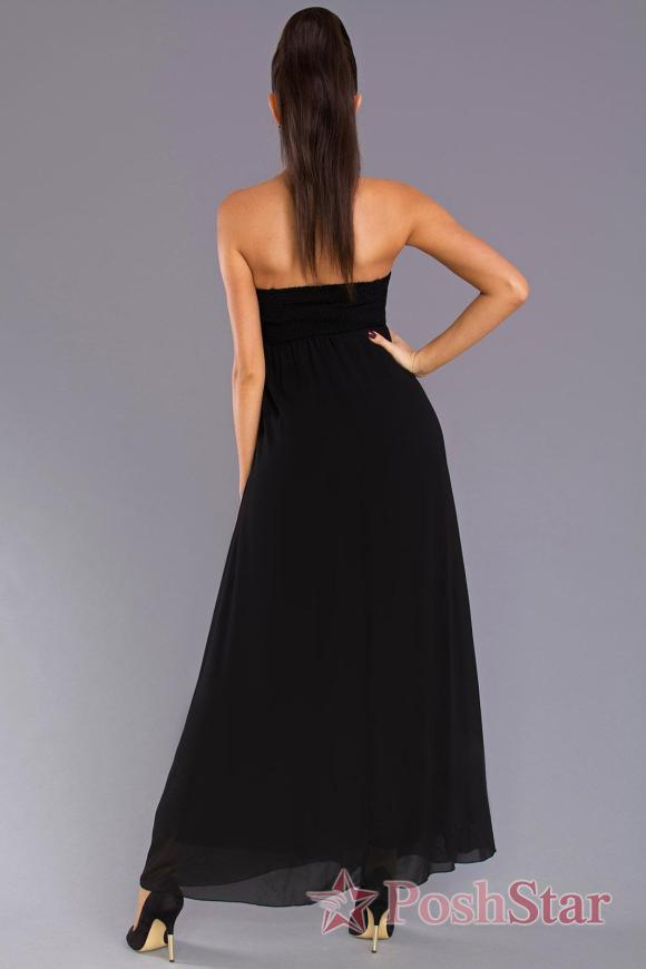 Rausvos spalvos suknelės suknelė - juoda 7607-1