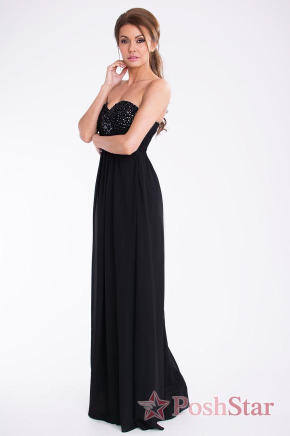 Rausvos spalvos suknelės suknelė - juoda 9604-1