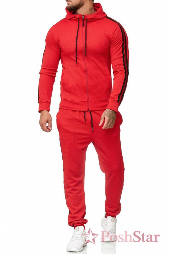 Vyriškas sportinis kostiumas - raudonas 52003-2