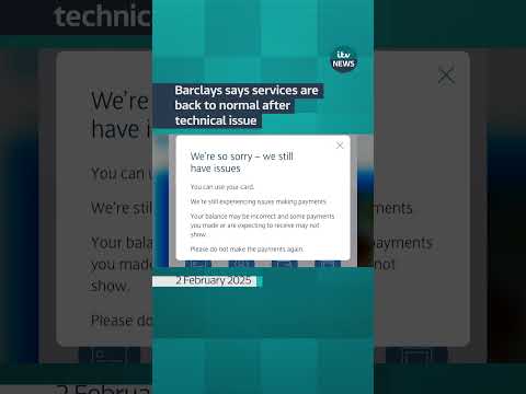 Barclays has apologised to customers for the disruption #itvnews #barclays #banking #money